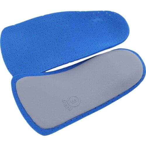 1 Pairs Gray bottom blue surface Arch Half Pad Cushion Flat Foot Correction High Arch Flat Foot Support Inversion Insole