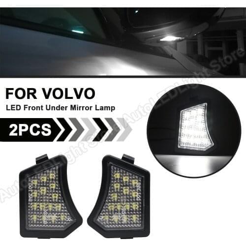 2Pcs For Volvo V40 V50 V60 V70 MK3 C70 MK2 XC90 XC70 XC60 Jaguar XK XF XJ LED Front Under Mirror Lamp Puddle Light OEM:C2C37089