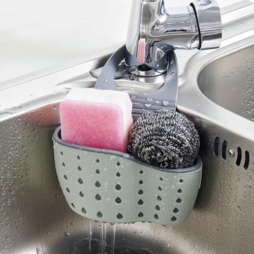 3 Colors Useful Suction Cup Sink Shelf Soap Sponge Drain Rack Kitchen Sucker Storage Tool