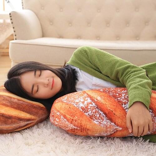 3D Plush Pillow Cushion Gift Soft Stuffed Backrest Toys Birthday Funny Simulated Snack Bread Shape For Children Home Decor