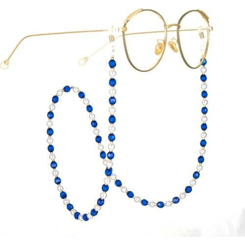 4pcs Eyeglass Chain Retainer Rhinestone Beaded Lanyard Cord Reading Glasses Strap Holder Necklace Fashion Accessories