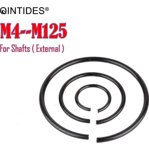 QINTIDES M4 - M125 Round wire snap rings for shafts Shaft steel wire ring snap ring retainer circlips m8 m10