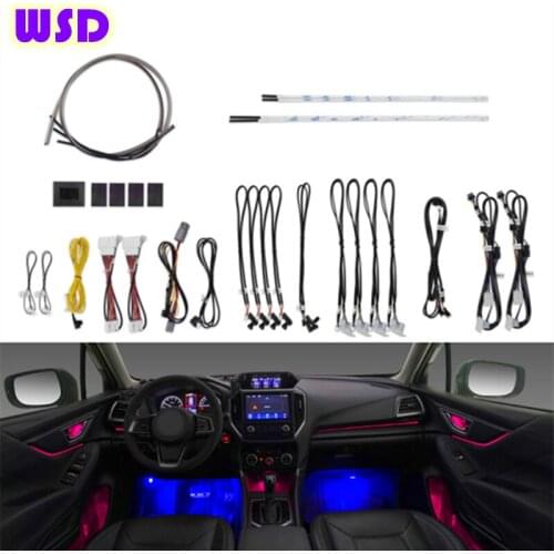 Car LED Suitable for Subaru XV FORESTER 64-color ambient light, colorful light guide, interior lights, original installation