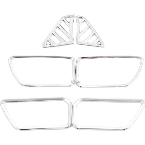 Car Outlet Air Conditioning Outlet Decoration Circle Cover Inner Cover Abs Chrome 6pcs For KIA RIO K2 2010-2016