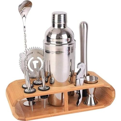 Bartender Kit, 12-Piece Cocktail Shaker Set, Home Bar Tool Kit with Stand, Cocktail Tools Stainless Steel Bar Gifts