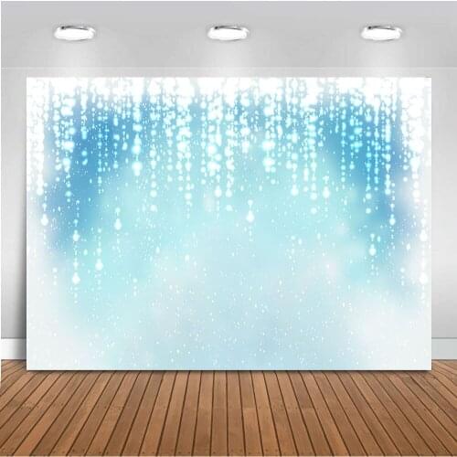 Snow White Backdrop for photography Snowflake Background for photo booth studio Bokeh Glitter Newborn Baby Backdrops Photocall