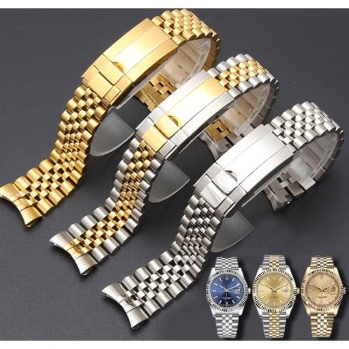 Watch Bracelet For Rolex SUBMARINER SUP GMT DATEJUST Men 20 Metal Strap Watch Accessories Solid Stainless Steel Watch Band Chain