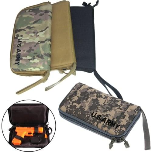 Tactical Pistol Carry Bag Gun Case Portable Holster Military Handgun Carrier Pouch Soft Protection Gun Accessories for Hunting