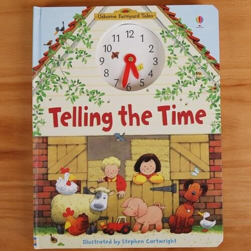 Usborne Telling The Time 3D picture English childrens flip books series organs looking through kid original educational book