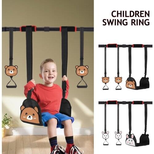 Kids Gymnastic Rings Swing Bar Ring Pull-Up Fitness Gym Playground Outdoor Indoor Children Kid Toy Flying Gym Swing