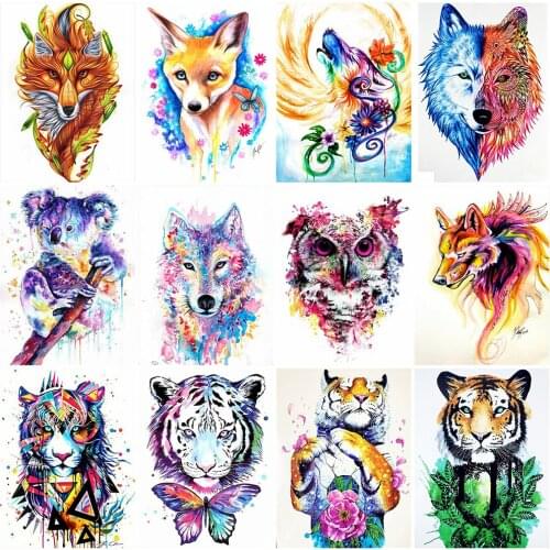 HUACAN 5D Diamond Painting Full Drill Animal New Arrival Home Decor Embroidery Tiger Mosaic Handmade Diamond Art