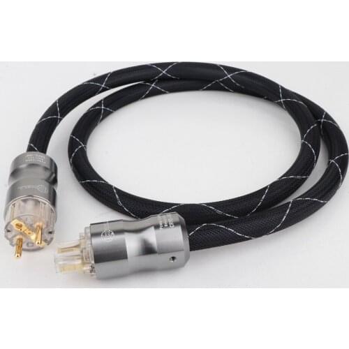 10AWG Power Cable Cord P101 Schuko Mains Power Cord Audiophile HIFI EU Gold Plated Plug