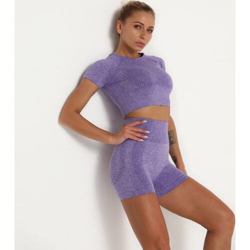 Seamless Exercise Clothing Women Good Coarse Gym Set Fitness Workout Sets Training Outfits For Women Athletic Legging Women suit