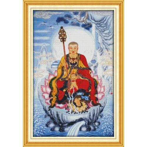 Ksitigarbha (2) cross stitch kit people 18ct 14ct 11ct count print canvas stitches embroidery DIY handmade needlework