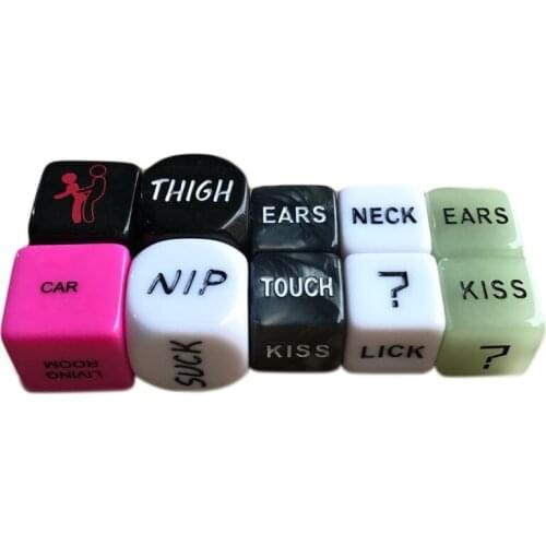 L93F 10Pcs/Set Funny Sex Dice Luminous Romantic Love Humor Party Sexy Posture Games Adult Erotic Flirting Toys for Couples