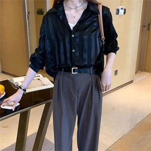 Maycaur Womens Satin Shirts