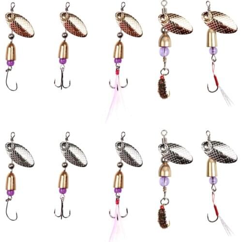 Metal Spinner Spoon Trout Fishing Lure Hard Bait Sequins Noise Paillette Artificial Bait Small Hard Sequins Spinner
