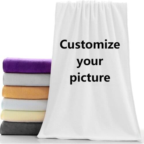 Microfiber Towels Customize Your Pattern Face Towel/Bath Towel Size 35x75cm, 70x140cm Anime, Pet, Photo For Family Travel