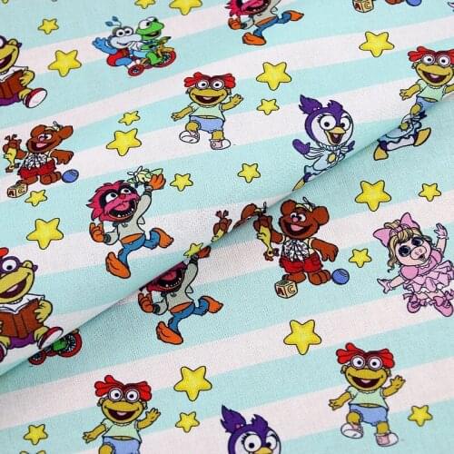 Cartoon Popular Kids TV Progam Characters 100% Cotton Fabric for Kids Clothes Hometextile Backpacks Slipcover Cushion Cover DIY