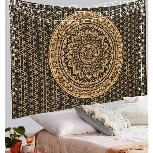 Wall Hanging Tapestry Dorm Decor Mandala Tapestry Poster Metallic Hippy Wall Art Psychedelic Hippie Wall Hanging Bohemian Decor