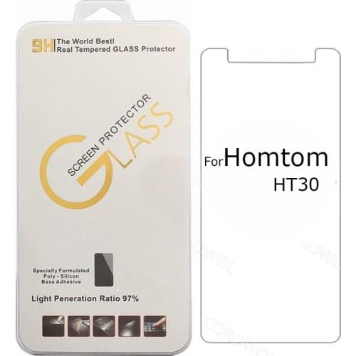 New for Homtom HT30 Tempered Glass Protector Film 9H 2.5D High Quality For Homtom HT30 smartphonefree white edge liquid