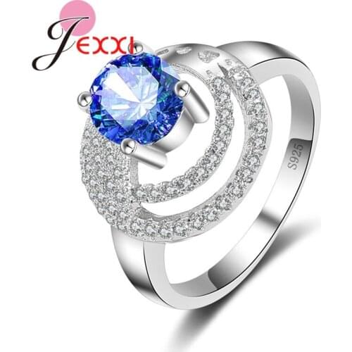 New Pettern Genuine 925 Classic Silver Ring Women Wedding Ring Jewelry CZ Zircon Crystal Silver Finger Rings Women Rings