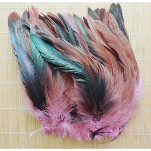 Wholesale natural pink 100pcs/lot Beautiful Rooster feathers 12.5-20cm/ 5-8''，DIY