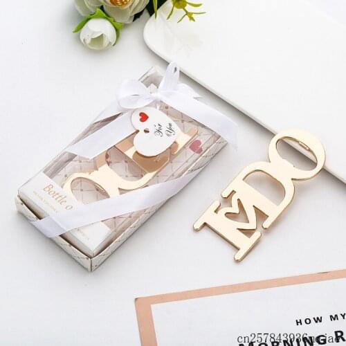 100pcs "I DO" Bottle Openers with Gift Boxes Beer Wine Openers Wedding Gift Favors for Guests