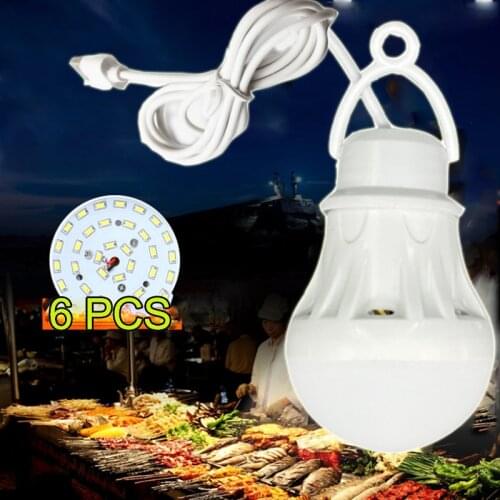 Portable USB LED Lamp Bulb Mini Camping Lantern 5V Hanging Tent Fishing Night Light Book Reading Powerbank Birght Table Lamp