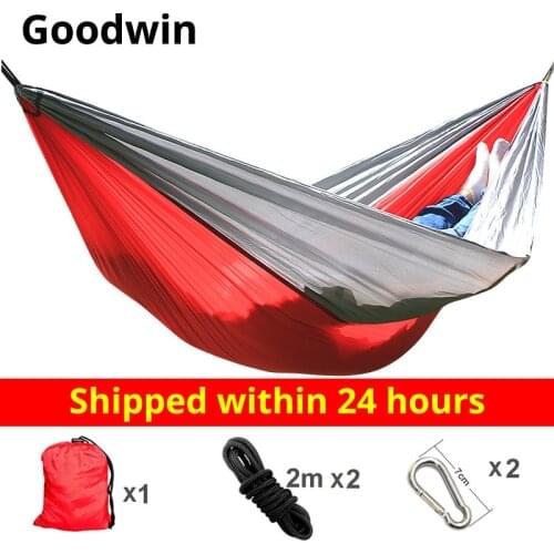 Hammock Nylon Camping Survival garden hunting Leisure Travel Double Person Portable Parachute Hammocks