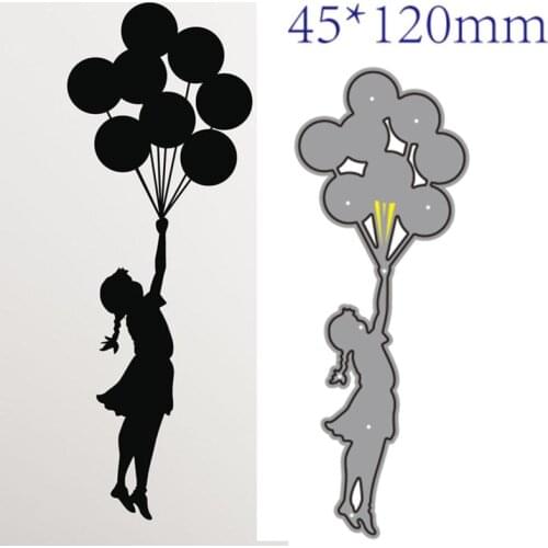 Metal cutting dies cut die mold Girl balloon decoration Scrapbook paper craft knife mould blade punch stencils dies