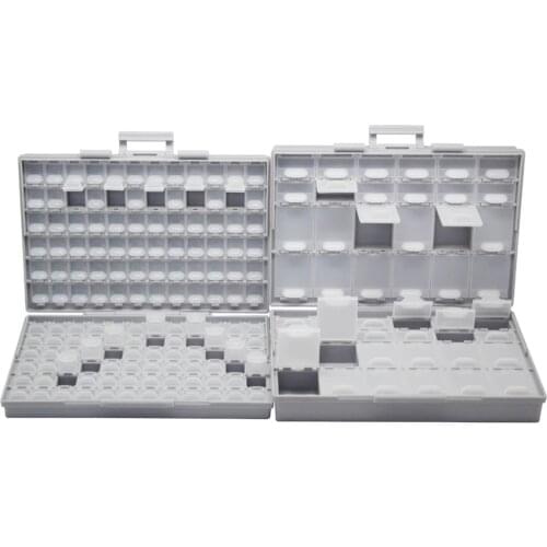 AideTek SMT Empty Box storage toolbox Enclosure Compartments each w/lid SMD BOXALL144+BOXALL48 Box Organizer Craft Beads Storage