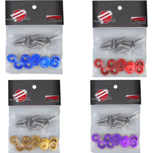 M6 JDM Style Aluminum Fender Washers (10pcs/Pack) Washers And Bolt Fender Washer License Plate Bolts