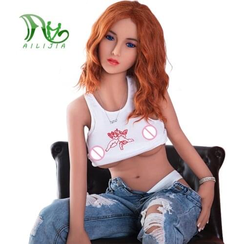 AILIJIA Big Breast Silicone Red Sex Doll Lifelike Adult Male Masturbation Oral Sex Toys Anal Pussy 3 Holes with Metal Skeleton
