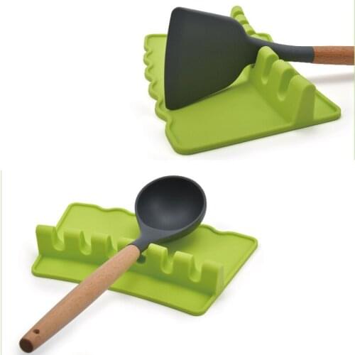 Silicone Spoon Rest Kitchen Organizer For Fork Spatula Rack Spoon Holder Stand Tableware Storage Rack For Spoon Holder Kitchen