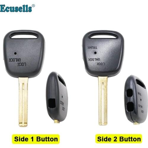 Side 1 button 2 button replacement Remote Key Shell For Toyota TOY48 uncut key
