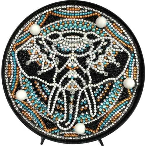 DIY Diamond Painting LED-Lamp Full Drill Special Shaped Animal Elephant wolf Modeling Lamp Table Desk Night Light