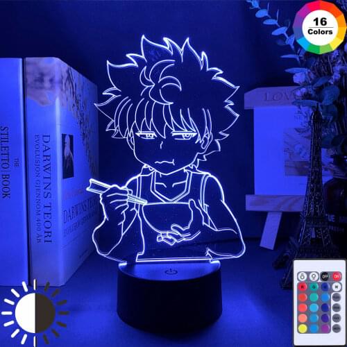 Hunter X Hunter Killua Led Light for Kids Bedroom Decor Hxh Led Night Light Anime Gift Acrylic Neon 3D Lamp Killua Cute