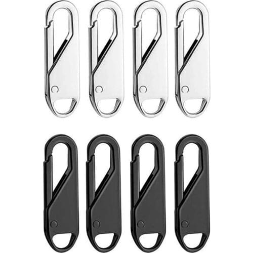 Universal Detachable Zipper Puller 4/8pcs Metal Zipper Repair Kit for Coat Bag General DIY Apparel Sewing & Fabric 3.7x1.1cm W