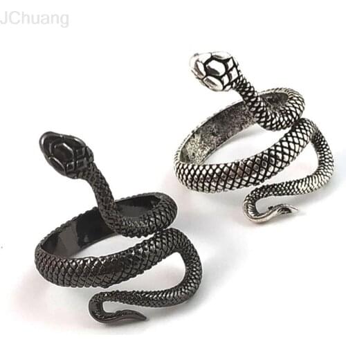 Vintage Unisex Ring Stereoscopic Retro Punk Exaggerated Snake Ring Party Gifts Men And Women Universal Ring Adjustable Ring Jew