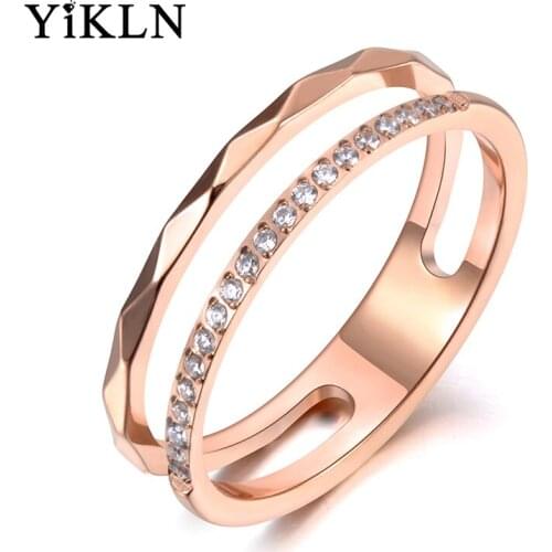Кольца с кристаллами YiKLN China At AliExpress