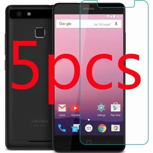5PC Tempered Glass HD On For Vernee Thor E Plus X M5 Apollo X Active X1 T3 M8 Pro M6 M3 X2 Protective Film Case Screen Protector