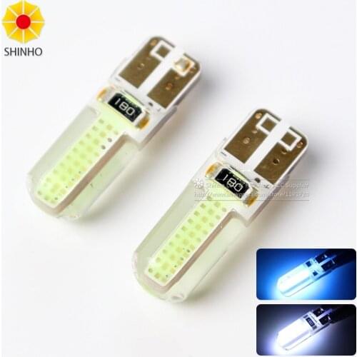 10pcs wholesale T10 168 194 COB 12 Chips 80MA silicone shell W5W Silicone case Car Side Wedge Auto Parking light Car styling