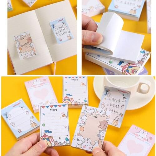 100 sheets Cartoon Sticky Note Pad Memo Pad Markers Notepad Kawaii Sticker School Stationery Bookmarks Notebook Planner 9x6cm