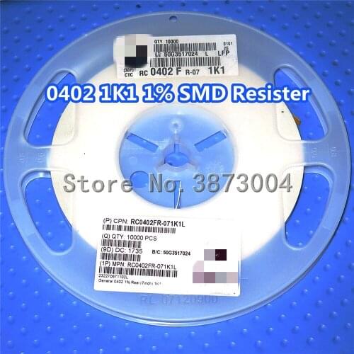 10000Pcs 0402 1K1 1% RC0402FR-071K1L New and origianl