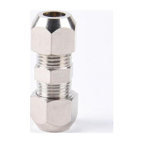 4mm 6mm 8mm 10mm 12mm 14mm 16mm 2 Way Brass Ferrule Tube Compression Pipe Fitting Reducer Connector Adapter