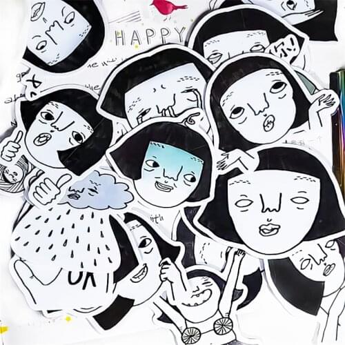 25pcs Funny cute ugly girl everyday Stickers For Laptop Motorcycle Skateboard Luggage Decal Toy Sticker Pvc Waterproof
