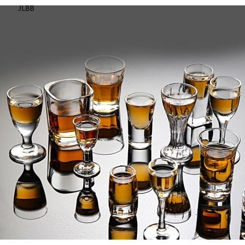 6pcs Mug Crystal Cup Shot Glass Cup Creative High Spirits White Wine Glass Cup glasses Party Drinking Charming Thick Bottom Cup