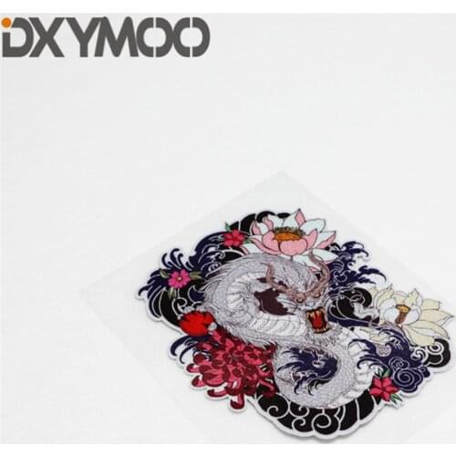 Car Styling Decal Totem Dragon Flower Auto Oil Tank Motorcycle Bike Helmet Sticker Reflective 133x108mm