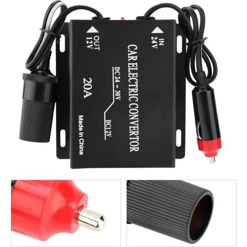 Car Power Supplys Converter Reduction Voltage Transformer 24V To 12V Cigarette Lighter Type For Car Display Walkie-Talkie Radio